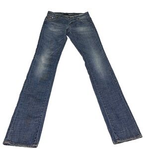 Miss Sixty Vintage Y2K Italian Jeans Straight Leg Size 27 Rare Leather Label